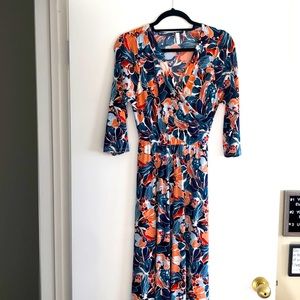 Pink Blush floral maxi wrap dress